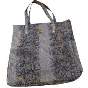 Joy Mangano Grey Animal Print Nylon Tote Handbag NWOT